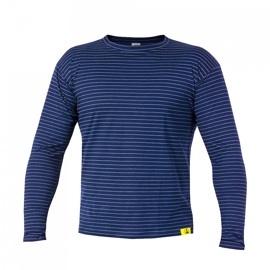 Tričko PXT Antistatic wear tm.modré dlouhý rukáv "U" 160 g/m2, vel. XXXXL - Obrázek Tričko PXT Antistatic wear tm.modré dlouhý rukáv "U" 160 g/m2, vel. XXXXL - Obrázek